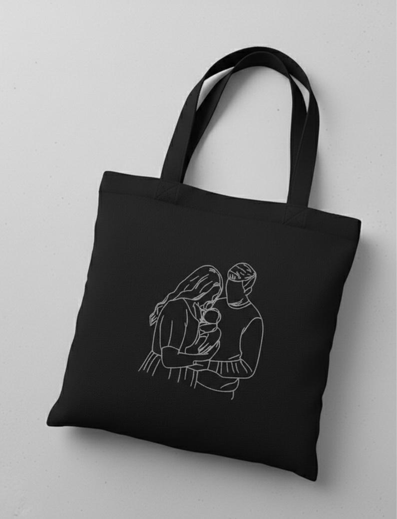 The Memory Tote- Handcrafted Custom Embroidery Tote