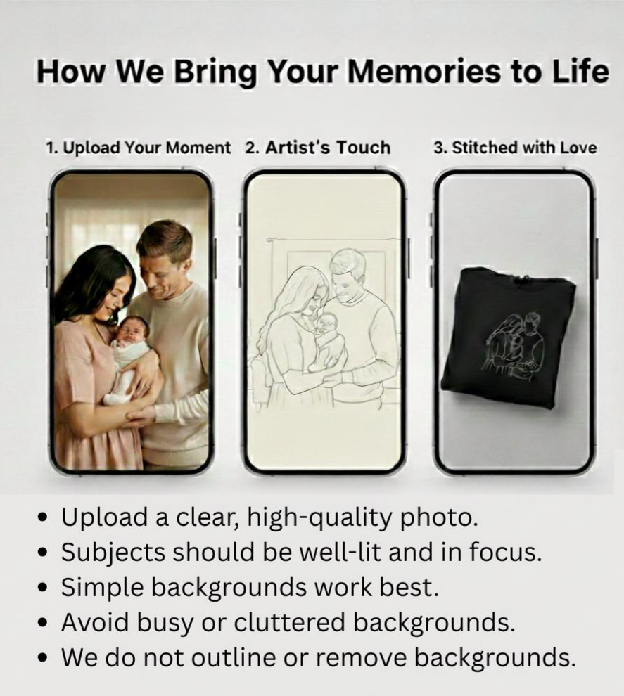 Frozen In Time Tee- Custom Photo Embordered Family T-shirt