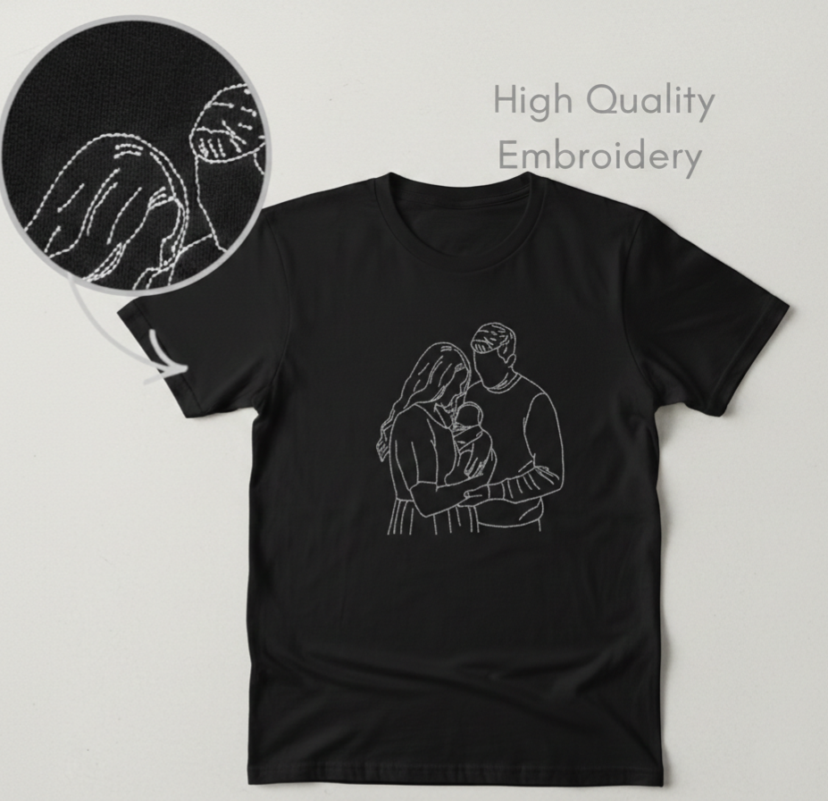 Frozen In Time Tee- Custom Photo Embordered Family T-shirt